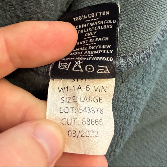 American Giant Women’s Moto Full Zip Jacket Size Large in Vintage Indigo USA - Picture 8 of 8